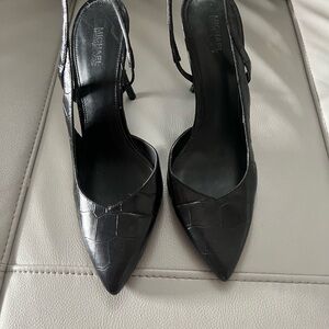Michael Kors Black Embossed Heels